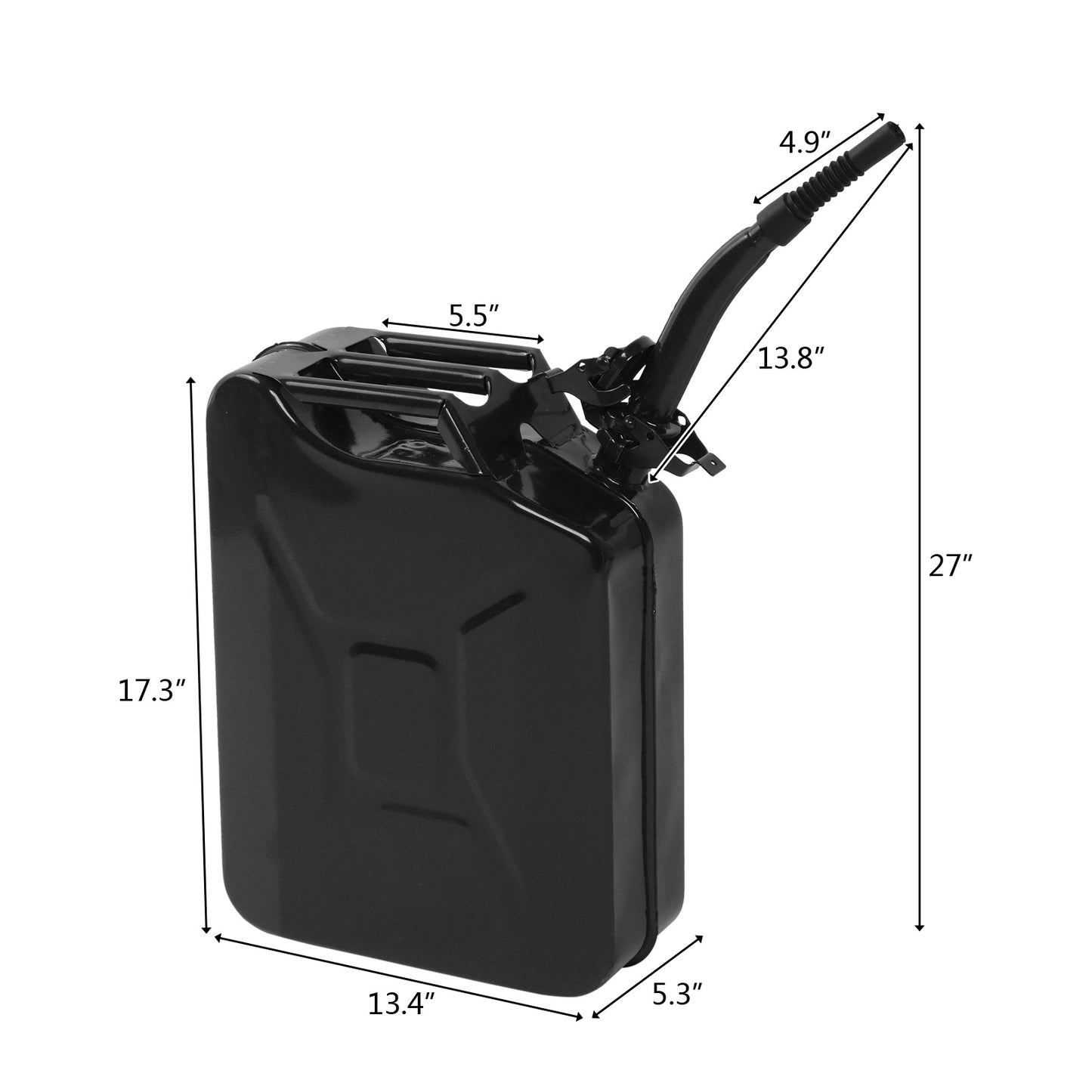 Iron 20L 0.6mm Oil Drum American Black