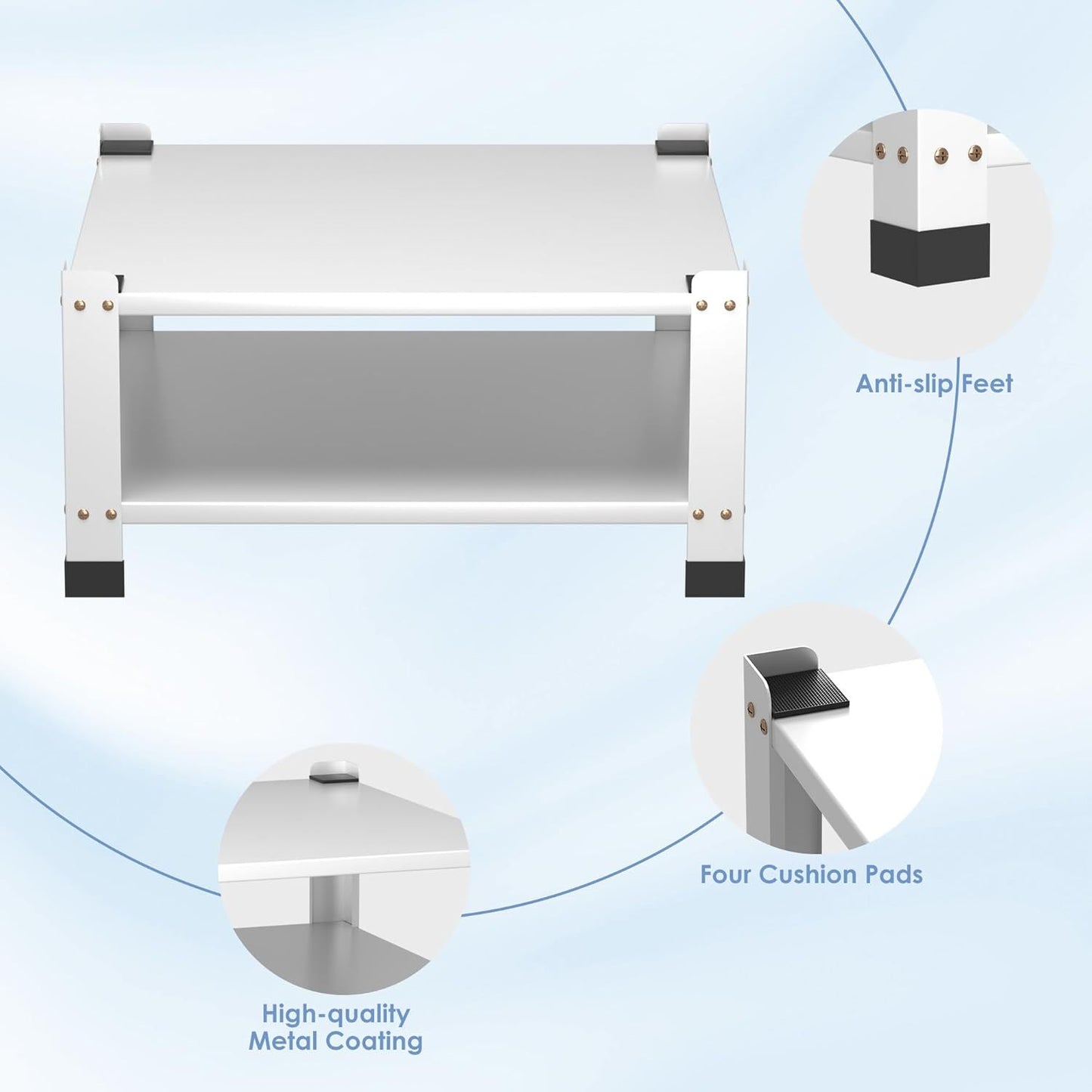 Laundry Pedestal For Washer And Dryer, Universal Fit, Wide,Height, Four Corner Bearing Capacity 800lb Max, Metal Washing Machine Base Stand For Dryer Base Platform Heavy Duty, 2 Pack