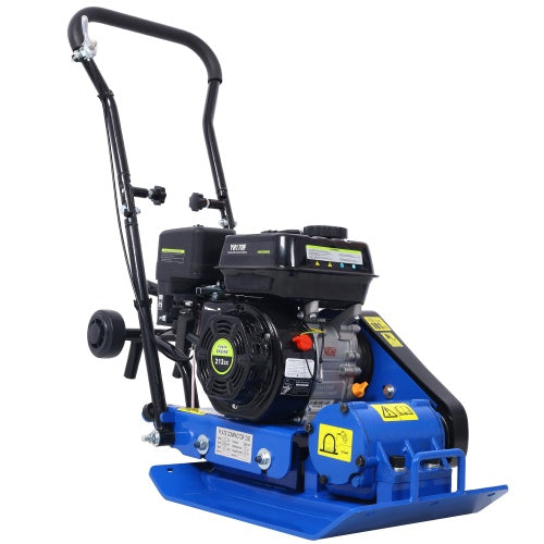212cc 6.5HP 5600VPM Gas Vibration Compaction Force 20 X 14 Inch Plate Compactor Built-in Wheel,EPA Compliant